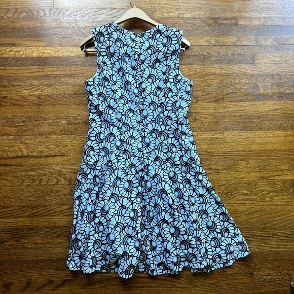 Tommy Hilfiger Blue and Black Lace Detailed Flowery A-Line Dress - Picture 6 of 9